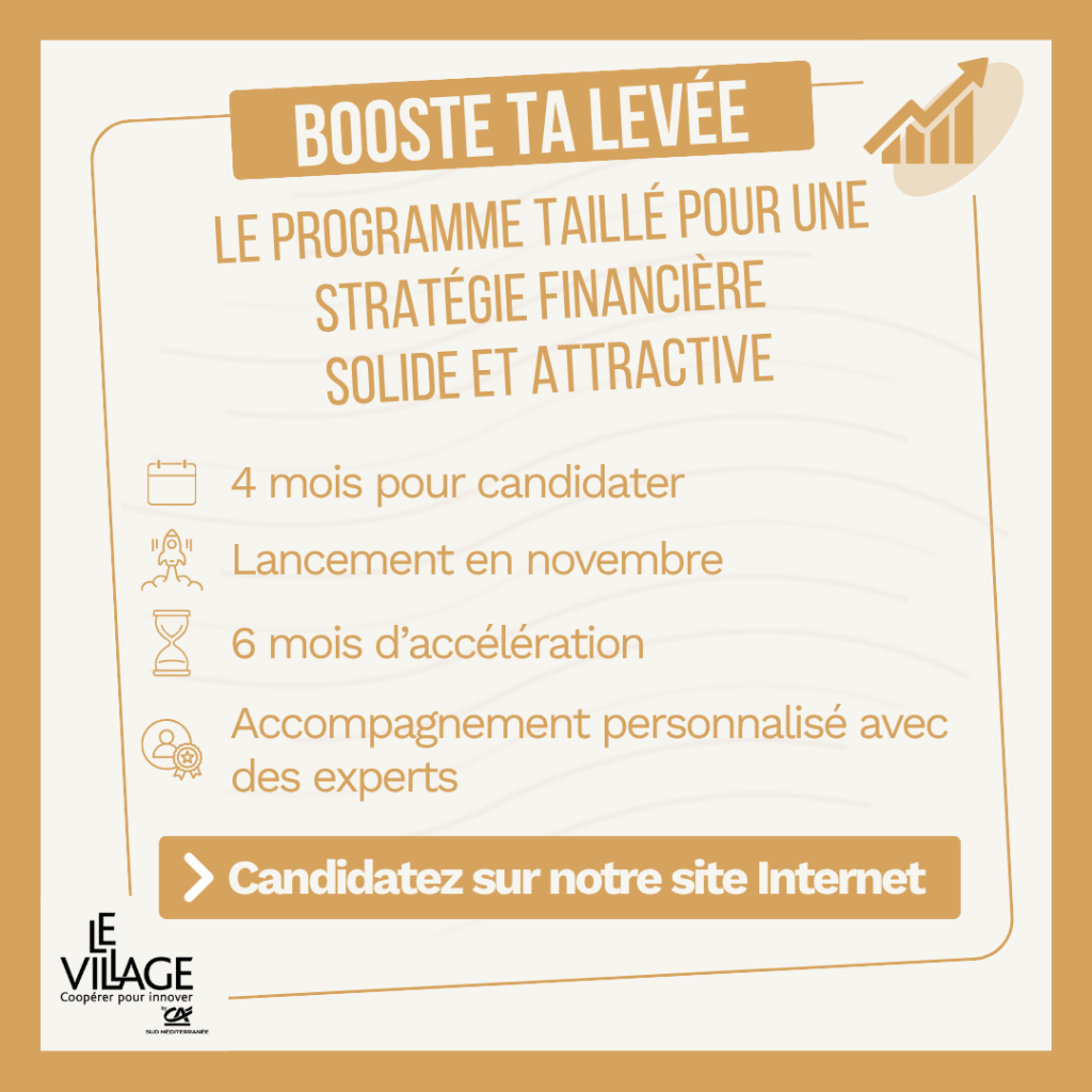 Booste ta levée - Le programme taillé pour une stratégie financière solide et attractive