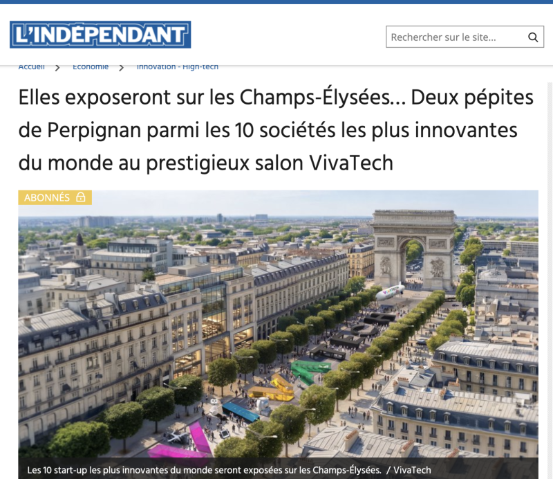 VivaTech 1 er Salon Tech au Monde, 2 start-up des Pyrénées Orientales invitées