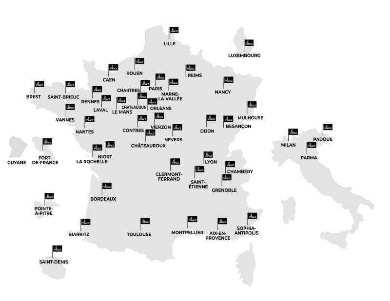 Carte du réseau des Villages by CA 