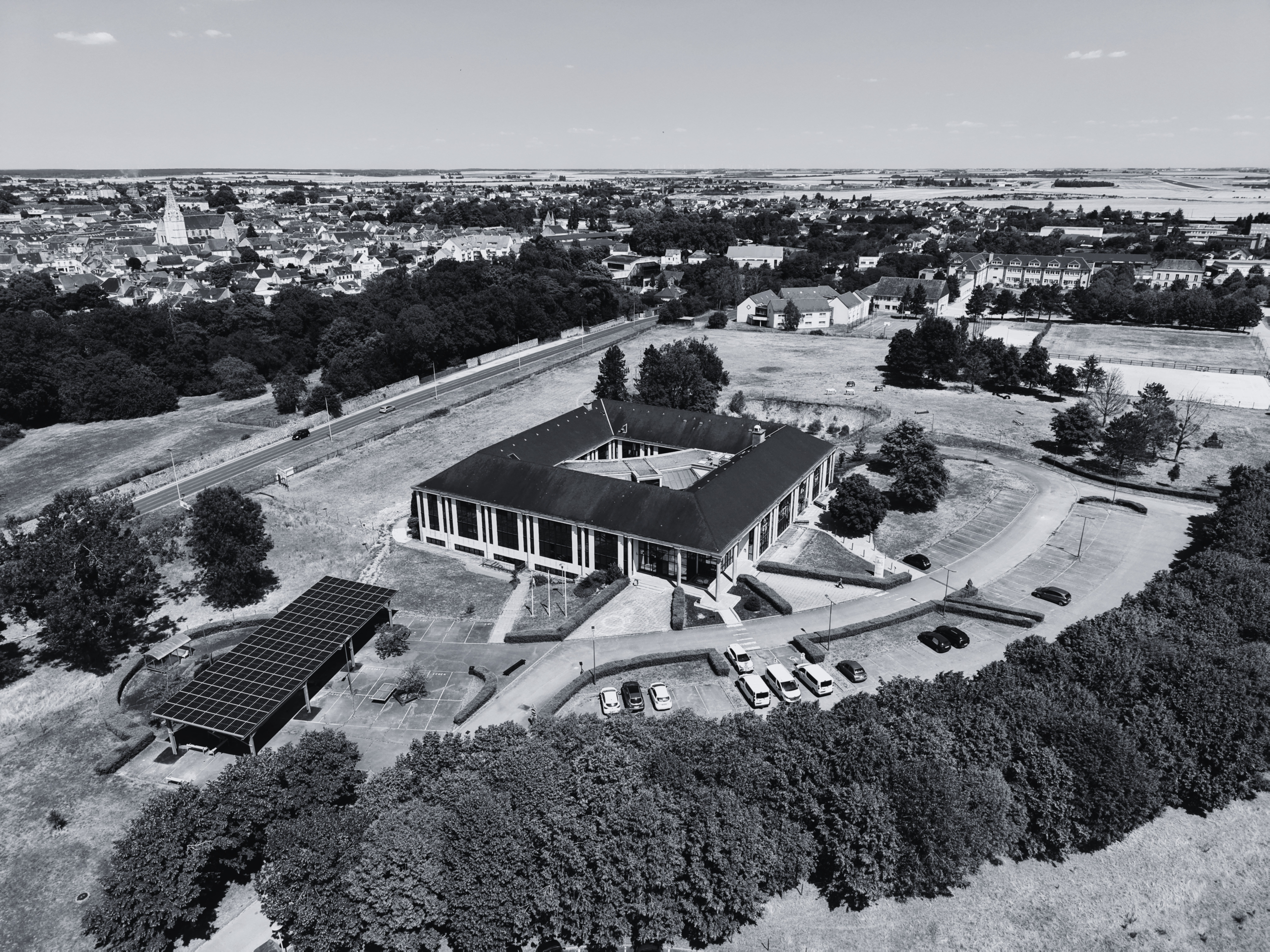 Vue aérienne du campus
